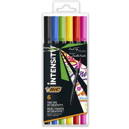 Poza cu CARIOCA 6 CULORI 2 CAPETE INTENSITY INTENSE BIC