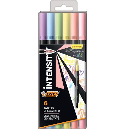 Poza cu CARIOCA 6 CULORI 2 CAPETE INTENSITY PASTEL BIC
