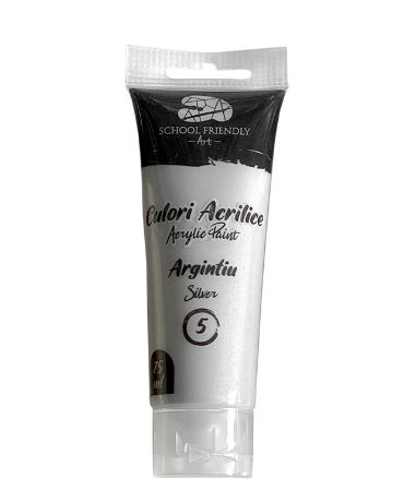 Poza cu CULORI ACRILICE 75ML ARGINTIU PREMIUM SF ART PIGNA