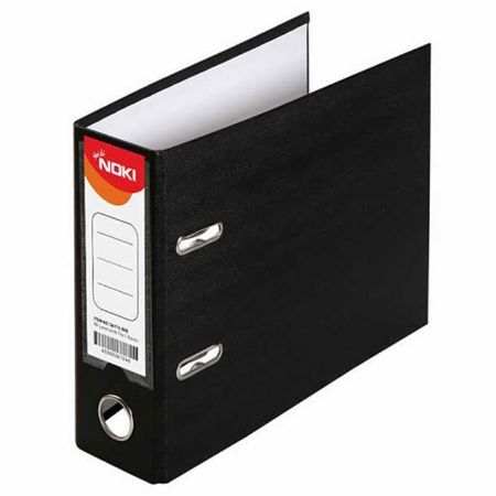 Poza cu BIBLIORAFT PLASTIFIAT A5 7.5CM NEGRU NOKI