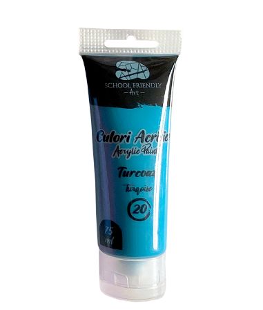 Poza cu CULORI ACRILICE 75ML TURCOAZ PREMIUM SF ART PIGNA