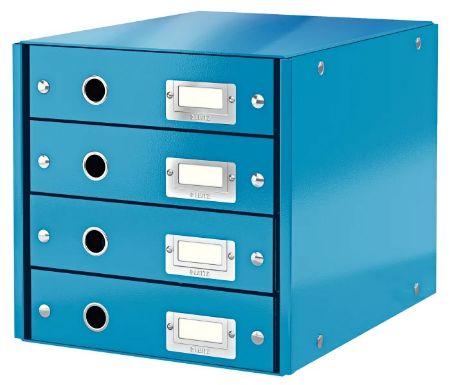 Poza cu CABINET 4 SERTARE ALBASTRU CLICK&STORE LEITZ