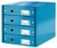 Poza cu CABINET 4 SERTARE ALBASTRU CLICK&STORE LEITZ