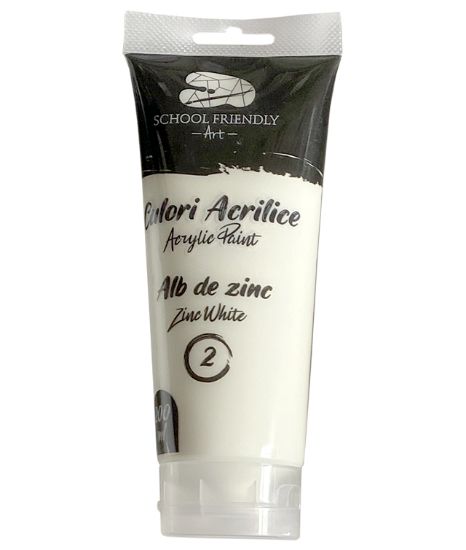 Poza cu CULORI ACRILICE 200ML ALB ZINC PREMIUM SF ART PIGNA