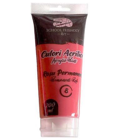 Poza cu CULORI ACRILICE 200ML ROSU PERMANENT PREMIUM SF ART PIGNA
