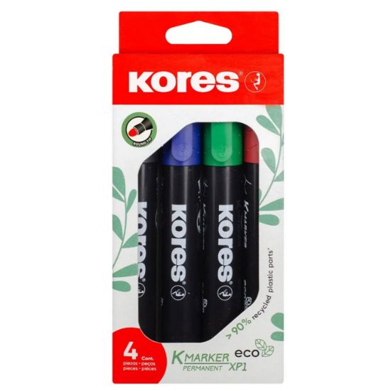Poza cu MARKER PERMANENT SET 4 3MM ECO KORES