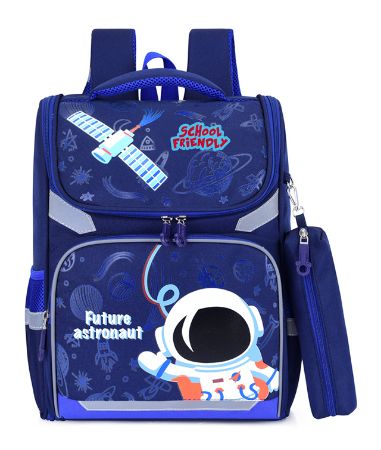 Poza cu GHIOZDAN CLASA 0 CU PENAR ETUI ALBASTRU ASTRONAUT PIGNA
