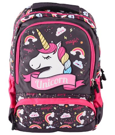 Poza cu GHIOZDAN CLASELE I-IV SF UNICORN ROZ-NEGRU PIGNA