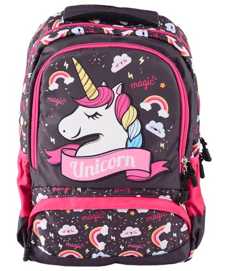 Poza cu GHIOZDAN CLASELE I-IV SF UNICORN ROZ-NEGRU PIGNA