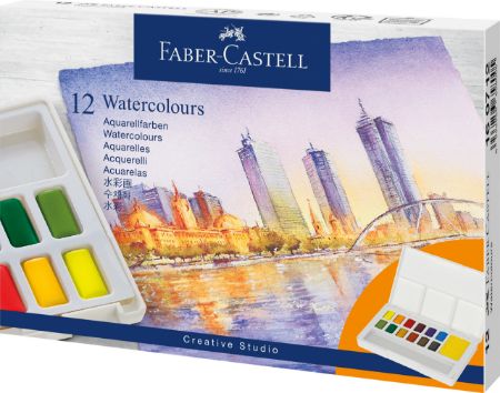 Poza cu ACUARELE 12 CULORI CREATIVE STUDIO FABER-CASTELL
