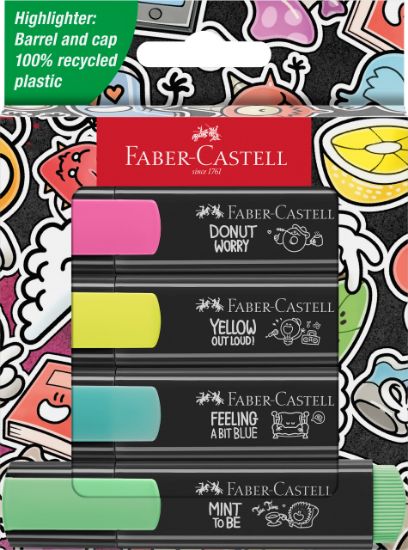 Poza cu TEXTMARKER SET 4 GRAFFITI CUTIE CARTON FABER-CASTELL