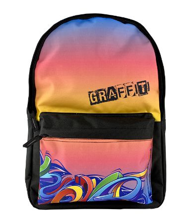 Poza cu GHIOZDAN SCS TEENS GRAFITTI U COMPARTIMENT CU BUZUNAR 42 X 30 X 14 CM CAPTUSEALA 2 FERMOARE PIGNA