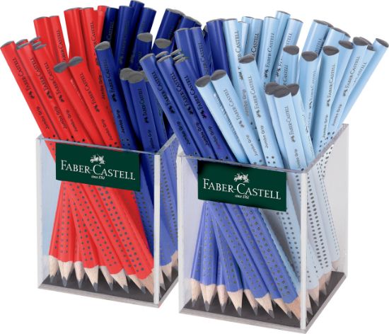 Poza cu CREION GRAFIT FARA GUMA JUMBO GRIP 2 x 36 CUTIE PLASTIC 2024 FABER-CASTELL