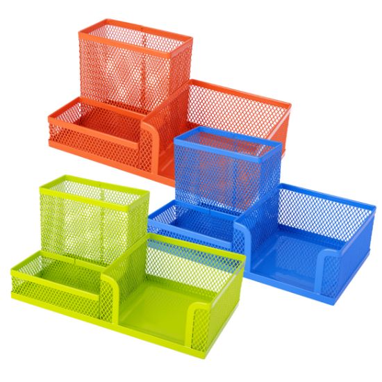Poza cu SUPORT BIROU 3 COMPARTIMENTE MESH COLOR DELI