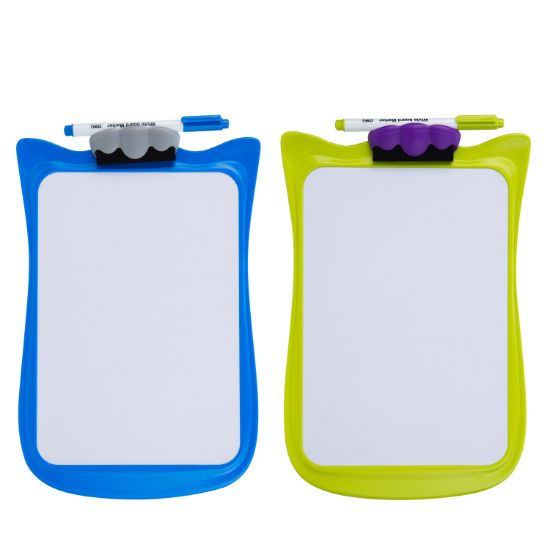 Poza cu WHITEBOARD SCOLAR CU RAMA PLASTIC 30*21CM DELI