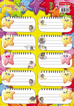 Poza cu ETICHETE SCOLARE 30/SET STARS TLS-822 TANEX