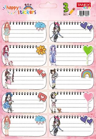 Poza cu ETICHETE SCOLARE 30/SET GIRLS TLS-826 TANEX