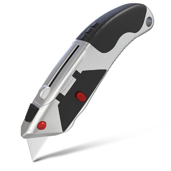 Poza cu CUTTER UTILITAR PROFESIONAL CU GRIP ALUMINIU DELI