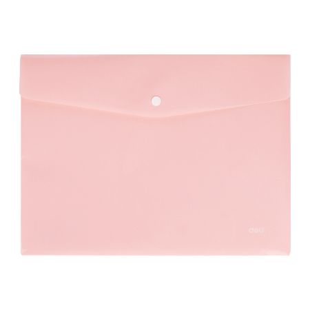 Poza cu MAPA PLASTIC CU BUTON A4 ROZ PASTEL DELI