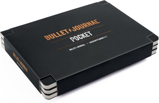 Poza cu CAIET BULLET JOURNAL POCKET COPERTA FLEXIBILA NEGRU 3/SET LEUCHTTURM