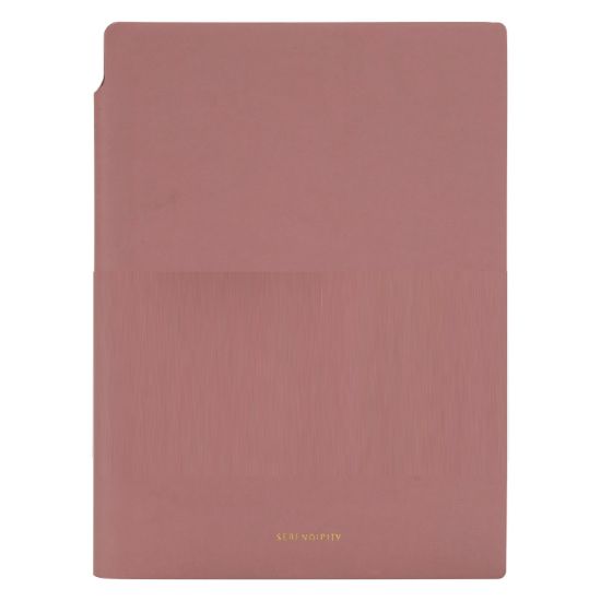 Poza cu CAIET BIROU A5 112 FILE 80G DICTANDO COPERTA PIELE ROZ N141L DELI