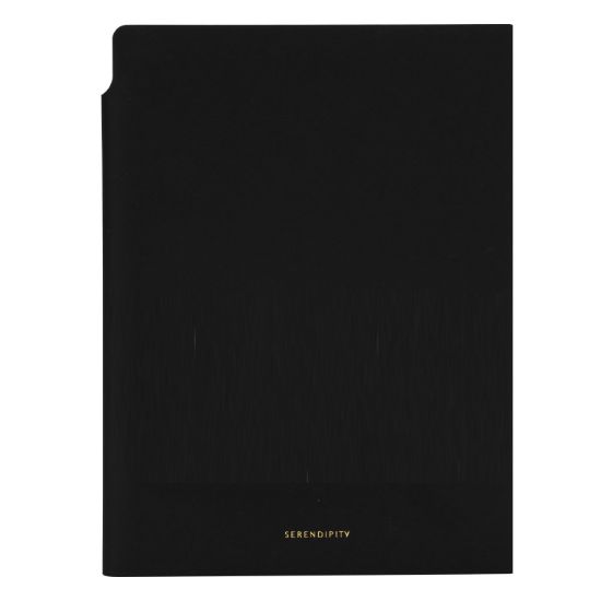 Poza cu CAIET BIROU A5 112 FILE 80G DICTANDO COPERTA PIELE NEGRU N141L DELI