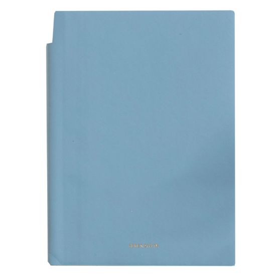 Poza cu CAIET BIROU A5 112 FILE 80G DICTANDO COPERTA PIELE ALBASTRU N141L DELI