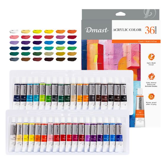 Poza cu CULORI ACRILICE PROFESIONALE 36 CULORI 12ML DMAST BY PEBEO