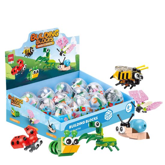 Poza cu BLOCURI CONSTRUCTII TIP LEGO MODEL INSECTE ASORTATE DELI