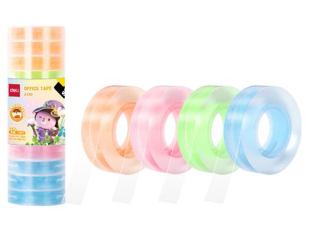 Poza cu BANDA ADEZIVA COTOR COLOR 12MM*27M DELI