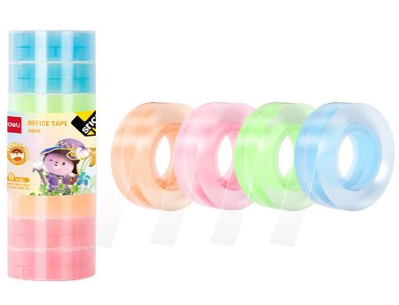 Poza cu BANDA ADEZIVA COTOR COLOR 18MM*27M DELI