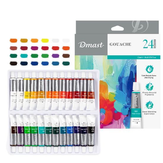 Poza cu GUASE 24 CULORI 12 ML DMAST BY PEBEO