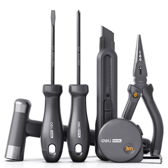 Poza cu TRUSA SCULE 6 PIESE DE BAZA NEGRU HOME SERIES DELI