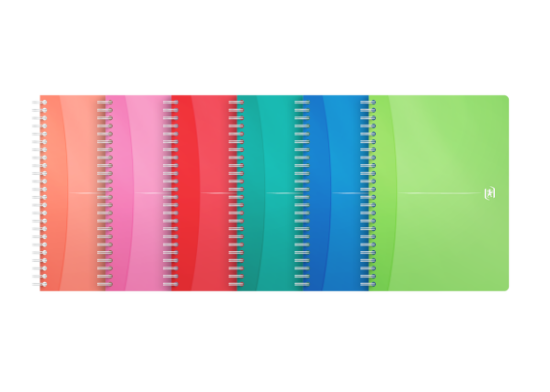 Poza cu CAIET ORGANIZATOR OXFORD OFFICE MY COLOURS, A5 90F, HARTIE OPTIK 90G/MP, SPIRA DUBLA, SCRIBZEE, COPERTA PP, ECOLABEL, MARGINI DUBLE SI ANTET, DICTANDO, DIVERSE CULORI