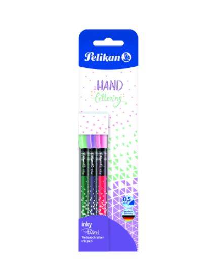 Poza cu SET ROLLER INKY 273 PASTEL, SET 3 CULORI (VERDE, MOV, ROZ), BLISTER