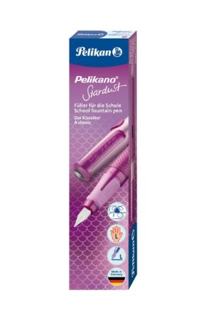 Poza cu STILOU PELIKANO STARDUST, PENITA L, GRIP ERGONOMIC, PENTRU STANGACI, 1 PATRON MARE ALBASTRU INCLUS, IN CUTIE CARTON