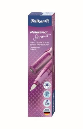 Poza cu STILOU PELIKANO STARDUST, PENITA M, GRIP ERGONOMIC, PENTRU DREPTACI, 1 PATRON MARE ALBASTRU INCLUS, CUTIE CARTON