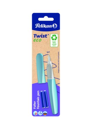 Poza cu STILOU TWIST DIN MATERIAL RECICLAT, CULORI ASORTATE, PENITA M, BLISTER
