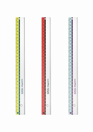 Poza cu RIGLA PLASTIC 30CM MY.PEN 3 COMBINATII DE CULORI