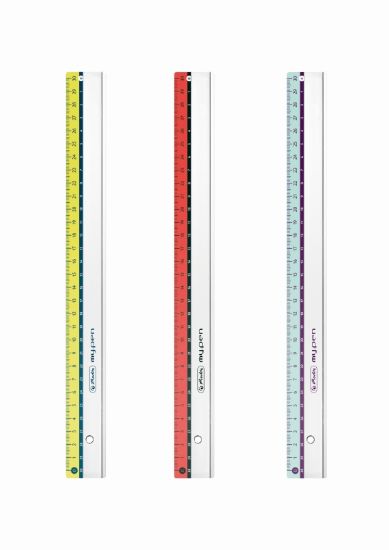 Poza cu RIGLA PLASTIC 30CM MY.PEN 3 COMBINATII DE CULORI
