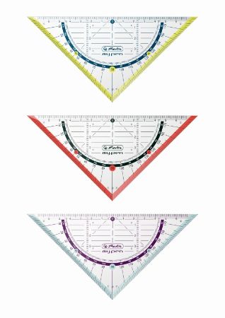 Poza cu ECHER/RAPORTOR 16 CM 3 COMBINATII DE CULORI MY PEN