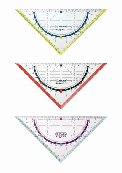 Poza cu ECHER/RAPORTOR 16 CM 3 COMBINATII DE CULORI MY PEN