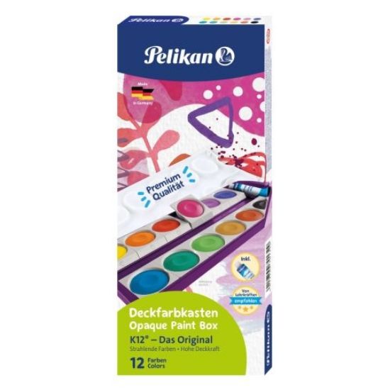 Poza cu ACUARELE K12, DETASABILE, 12 CULORI+ALB DE ZINC, CULOARE MOV