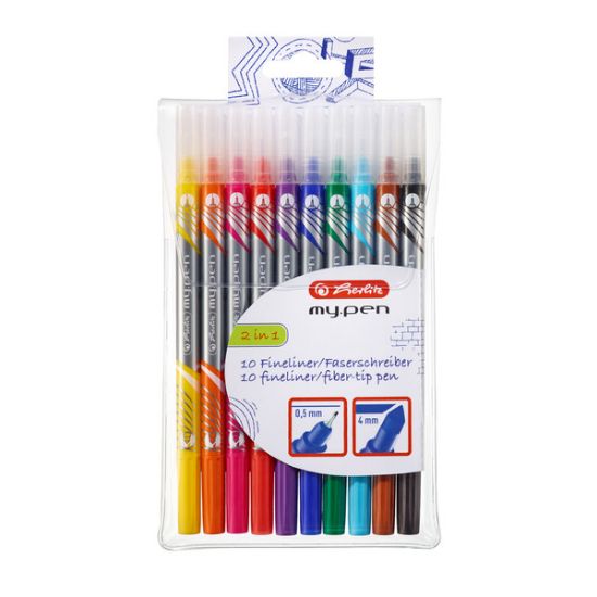 Poza cu FINELINER+CARIOCA MY.PEN SET 10 AMBALAJ TRANSPARENT