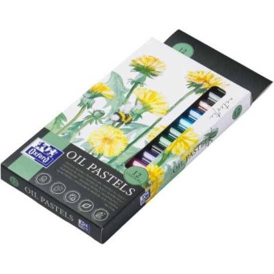 Poza cu CREIOANE CERATE OXFORD OIL PASTELS, SET 12 CULORI, COLECTIA ARTISTIC