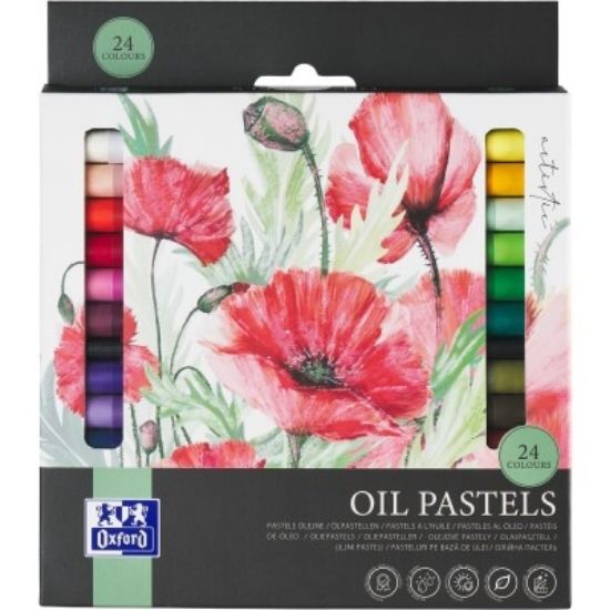 Poza cu CREIOANE CERATE OXFORD OIL PASTELS, SET 24 CULORI, COLECTIA ARTISTIC