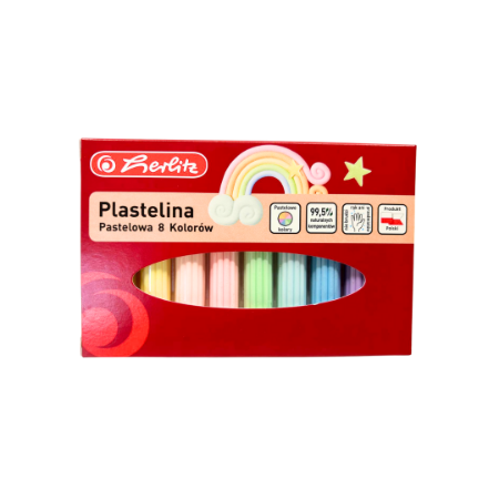 Afișează detalii pentru PLASTILINA HERLITZ SET 8 CULORI PASTEL Poza cu PLASTILINA HERLITZ SET 8 CULORI PASTEL