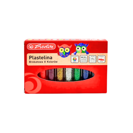 Afișează detalii pentru PLASTILINA HERLITZ SET 8 CULORI GLITTER Poza cu PLASTILINA HERLITZ SET 8 CULORI GLITTER