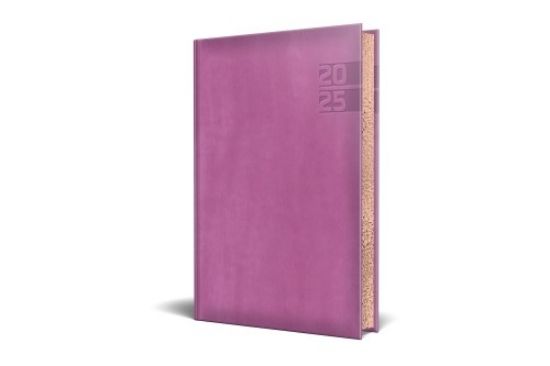 Poza cu AGENDA DATATA RO A5, 352 PAGINI, COPERTA DIN PIELE SINTETICA, PREMIUM DELUXE NARNI, CULOARE PURPURIU, MARGINI FOLIO BRONZ, 2025