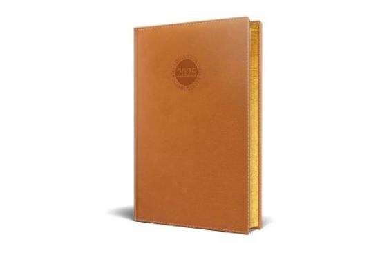 Poza cu AGENDA DATATA RO A5, 352 PAGINI, COPERTA DIN PIELE SINTETICA, PREMIUM DELUXE AMSTERDAM, MARO, MARGINI FOLIO AURII, 2025